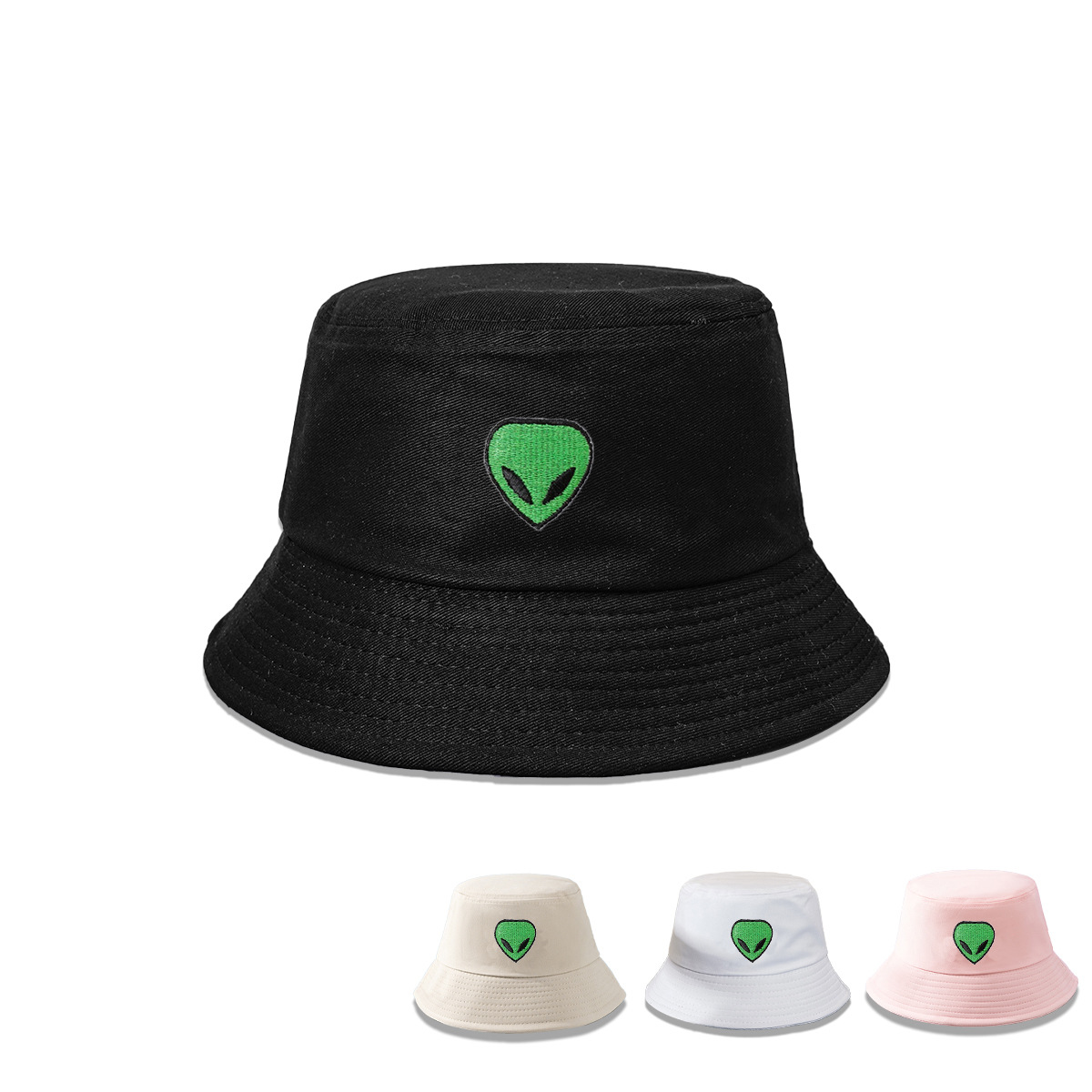 New Fashion Wide Brim Alien Pattern Sun-proof Bucket Hat display picture 1