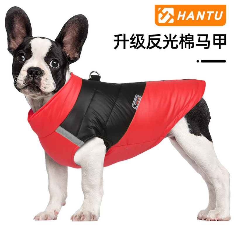 New Winter Pet Cotton Coat, Waterproof and Warm Dog Clothes, Reflective and Comfortable Pet Cotton Clothes Wholesale
