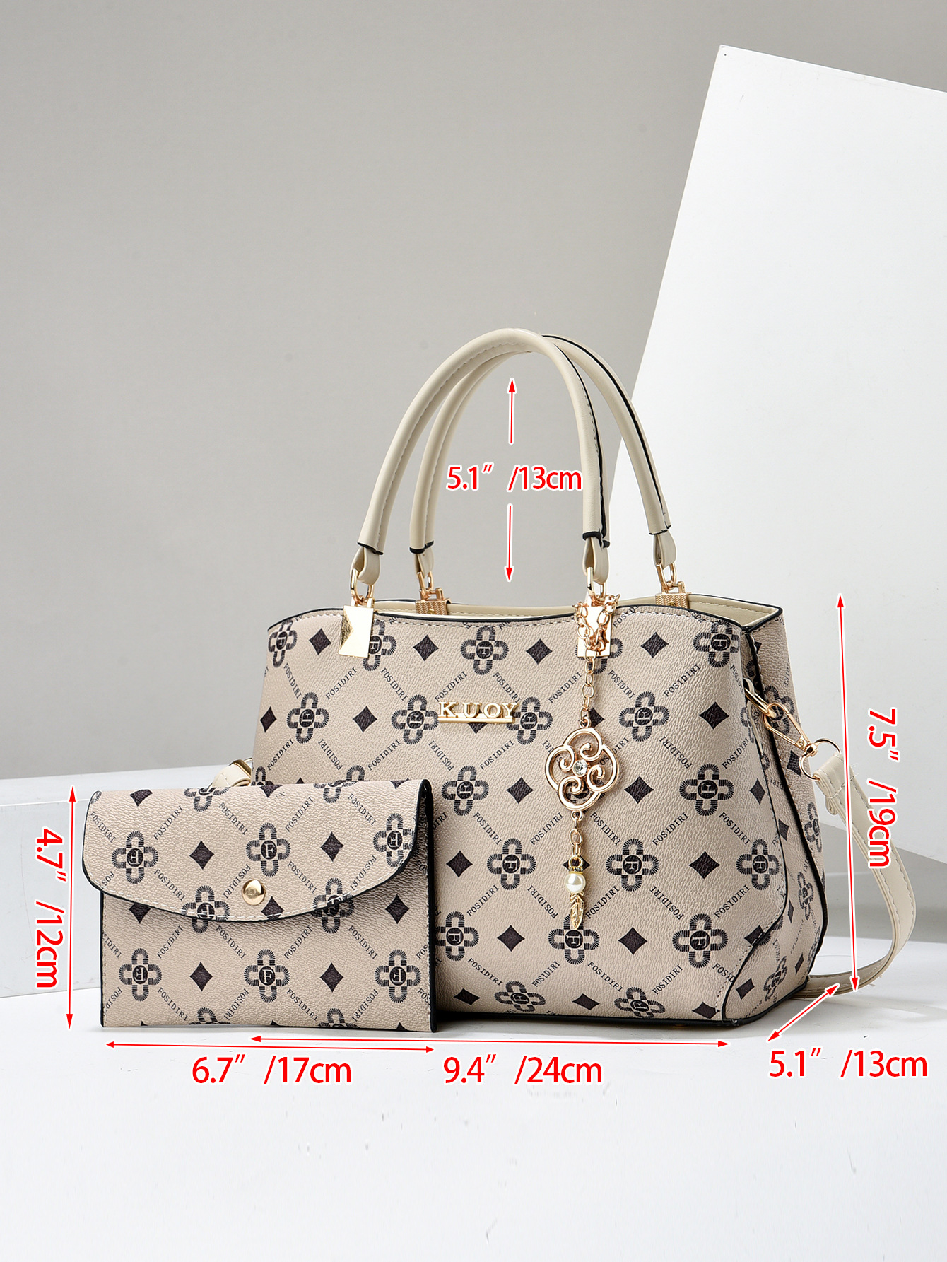 Femmes Grande Faux Cuir Impression Vêtement De Rue Carré Fermeture Éclair Sac À Main display picture 10