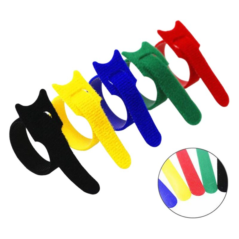 Спина к спине Ремешок для кабеля на липучке Кабель для передачи данных Наушники Линейный ремешок для хранения Обмотка Отделочный ремень Многоцветный нейлон