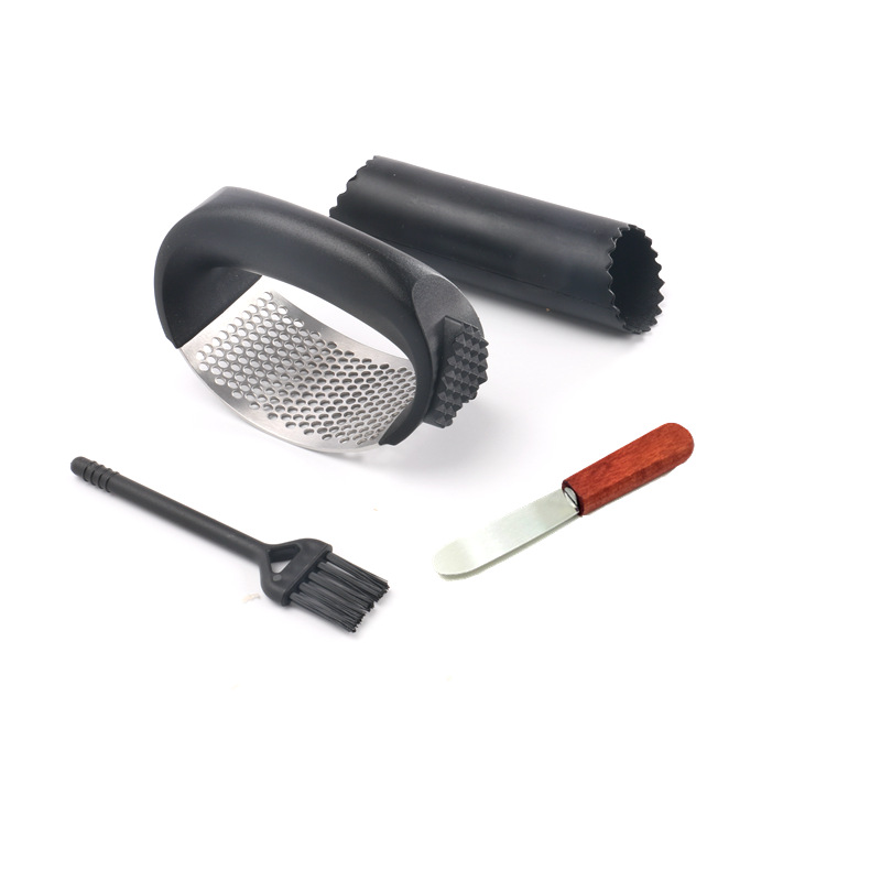 New Ring-Shaped Two-In-One Heart-Shaped Meat Loosener Garlic Press Garlic Pounding Household Kitchen Garlic Pounding Tool