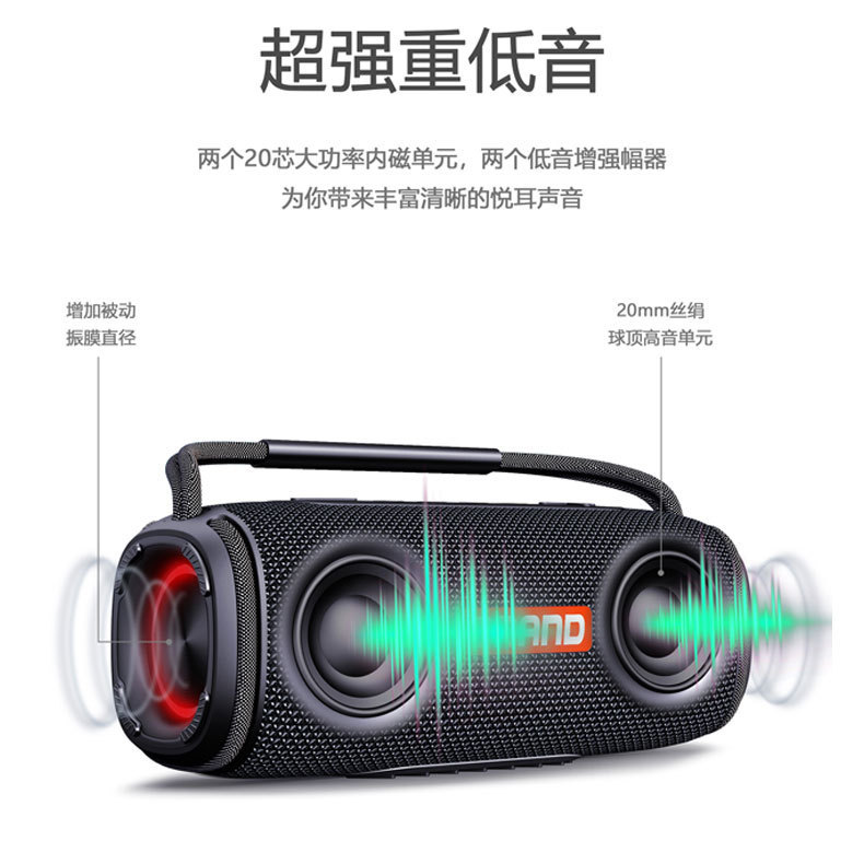 越境プライベートブランドBluetoothスピーカー、サブウーファー、屋外用高出力大音量ワイヤレススピーカー卸売、IPX6防水|undefined