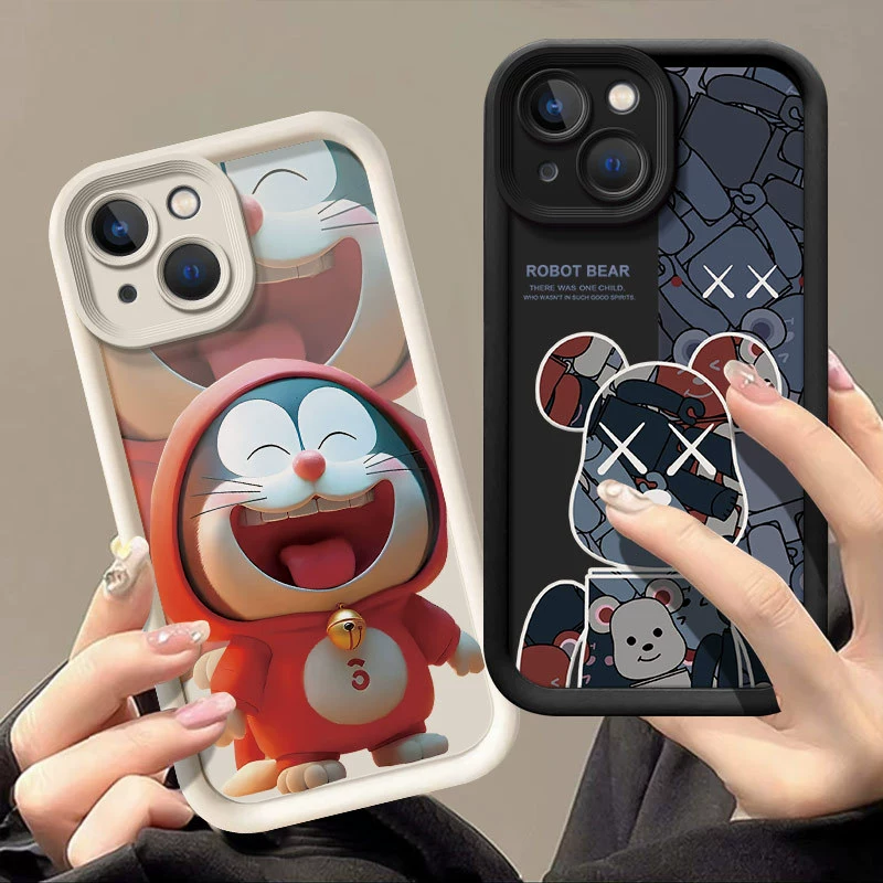 Чехол совместимый с iPhone 15, мультяшный чехол для мужчин и женщин, 15 Pro Max, 13, 11