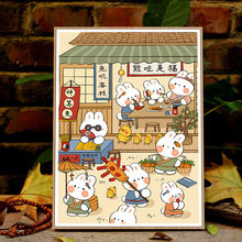2022新款5d钻石画满钻清明上河图兔子砖石贴画卡通手工十字绣2023