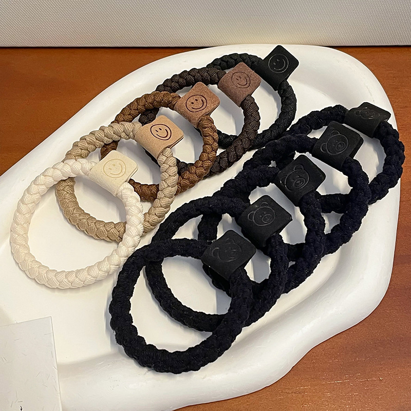 Cuerda para el cabello que no deja marcas de alta elasticidad, cuerda para la cabeza de mujer, lazo para el cabello de oso simple y lindo, accesorios para el cabello de cola de caballo alta, sombreros nuevos 2025