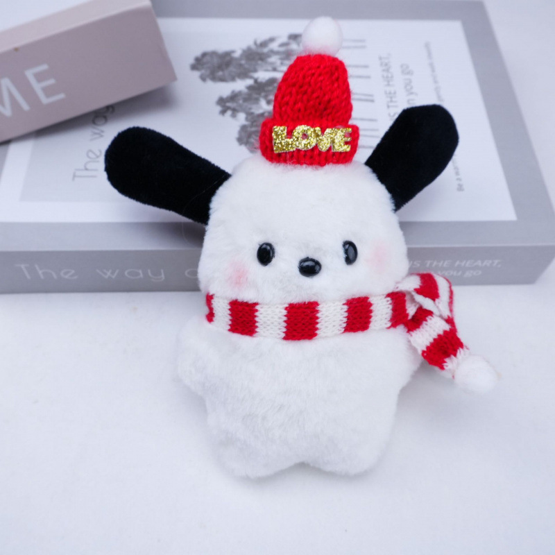 크리스마스 파차 개 - 빨간색과 흰색