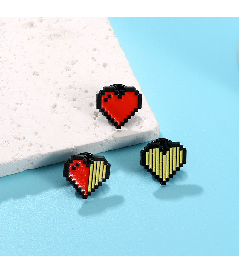 All Seasons Season Cute Pin Heart Shape Alloy Plating Unisex Brooches