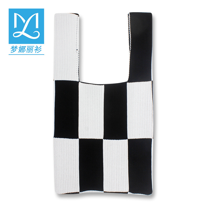 Camisa mennali 2022 nueva tela escocesa transfronteriza de moda estilo coreano de color de contraste bolsa de punto bolsa de la axila bolso de hombro