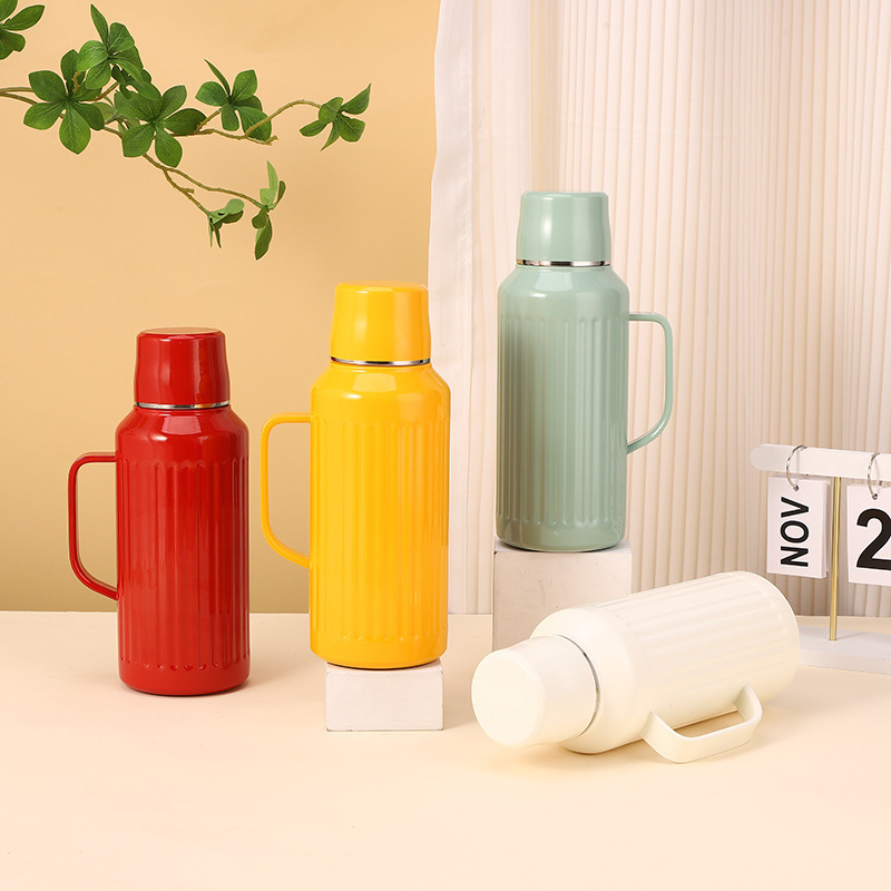 Nueva olla de herencia mecánica retro clásica 316 taza de aislamiento de acero inoxidable tetera estofada portátil de gran capacidad con mango