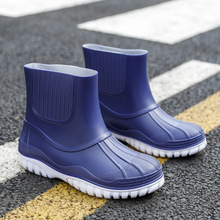雨鞋男日韓系列新款時尚男雨靴防滑防水短筒水鞋保暖耐磨男生雨鞋