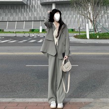 高级感灰色西装外套女早秋新款韩版小个子宽松休闲西服