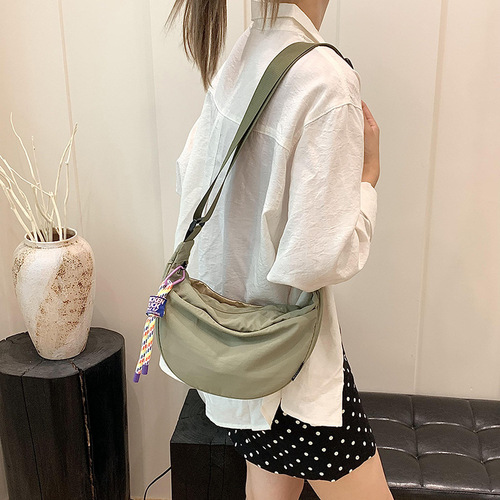 Casual bag women's trendy large capacity 2024 new fashion summer shoulder crossbody bag high-end cloth bag dumpling bag