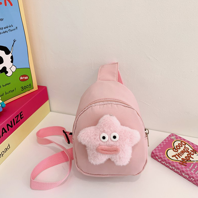 Bolsos lindos para niñas, bolsos de dibujos animados para niños, 2025 nuevos bolsos de pecho de peluche para niñas, bolsos de cambio para bebés