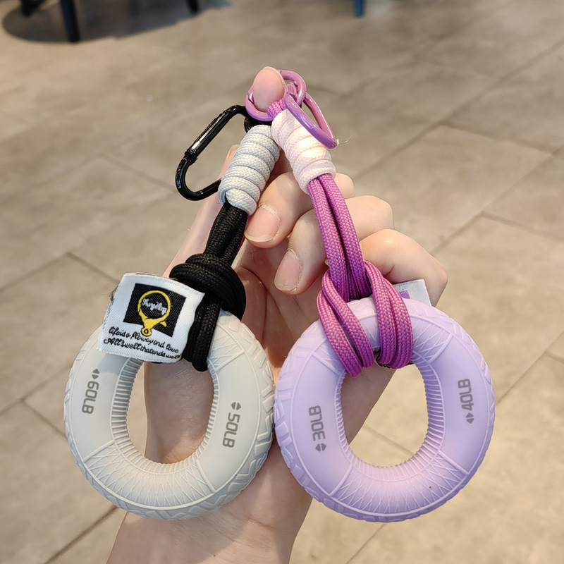 Fitness Grip Strength Ring Decompression Keychain Pendant Bag Pendant Backpack Pendant Ins Men and Women Gift Keychain
