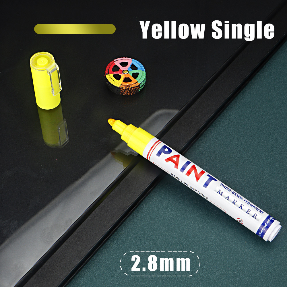 Pluma de pintura transfronteriza impermeable no se desvanece marca de secado rápido para neumáticos de automóviles muebles de estala de pintura de reparación