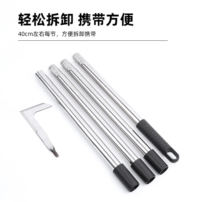 Cepillo de deshierbe de acero inoxidable Gancho de deshierbe Juego de cuchillo de deshierbe Gancho de corte de hendidura Deshierbe desmontable Limpieza Herramientas de jardinería