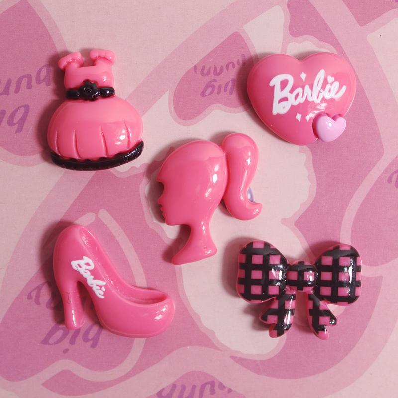 Sweet Cool Barbie Love Girls High Heels Pent Skirt Resin Accessories Hair Accessories Phone Case Diy Material Wholesale