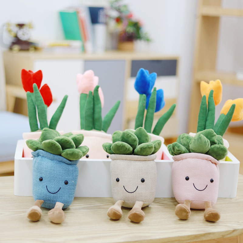 88g Weight Stuffed Animals & Plush Toys Toys Type 1 Piece Quantity PP cotton Material Potted Plant Pattern Children Unisex Gender Cute Style Children Unisex Potted Plant PP Cotton Stuffed Animals & Plush Toys 2