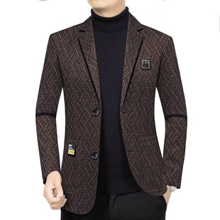 Spring 2025 New Fashion Business Suit Jacket Middle-aged Men's Casual Korean Style Suit for Dad