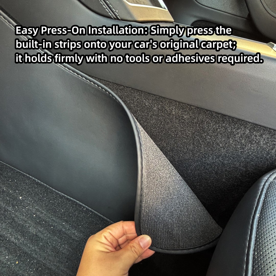 Cross-border applicable updated version of Model Y center console side panels with full-coverage suede protection and anti-kick mats for Tesla interior
