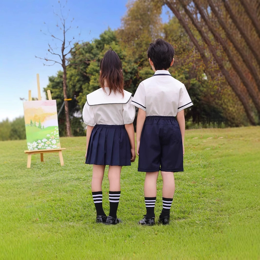 Sleeves for kindergarten, set, children's uniform for elementary school students, suit, with short sleeve