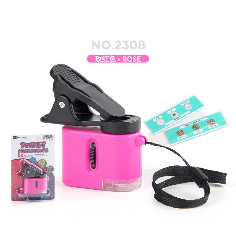 2308 Mini Palm Rosa Microscopio Rojo Tablero de succión 46g