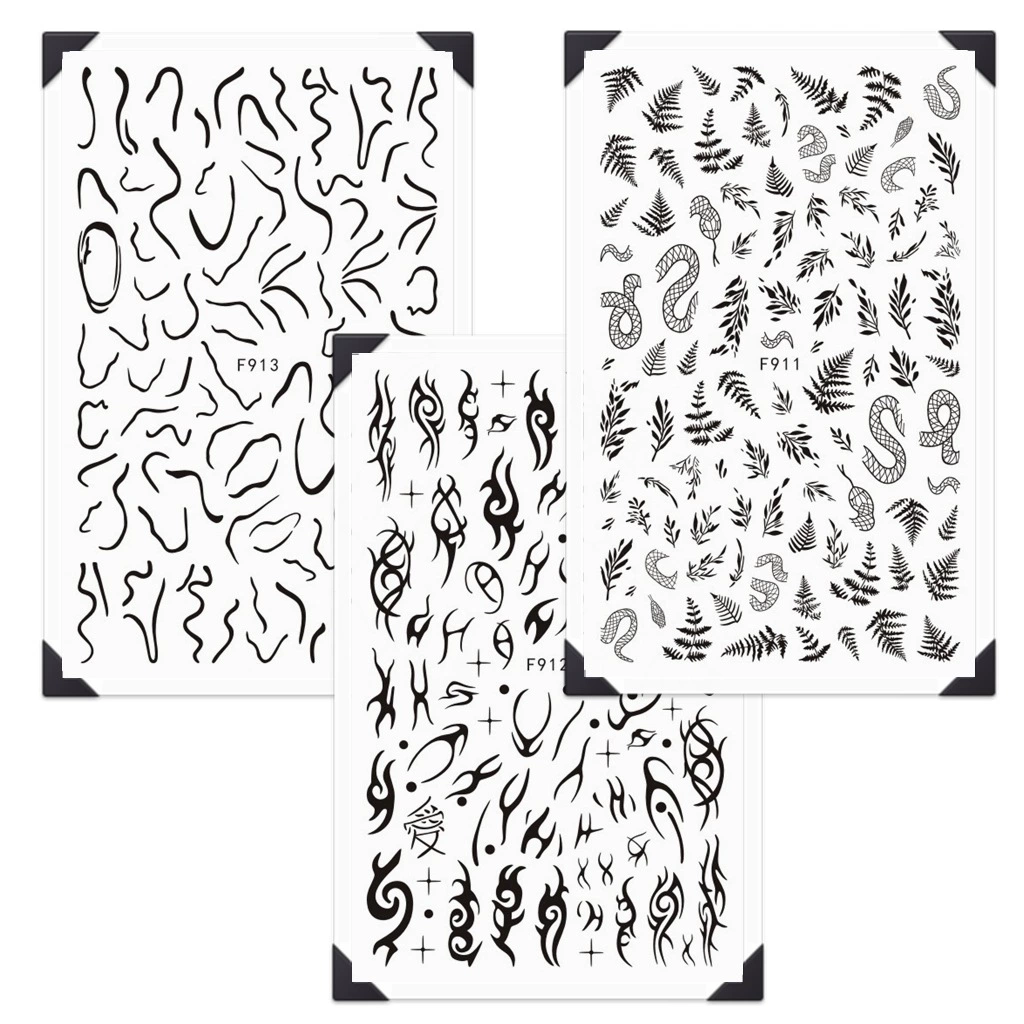 2023 новая фотобумага бронзовые черно-белые наклейки для ногтей Звезда Луна маленький цветочный арт бабочка наклейки для ногтей трансграничные эксклюзивные