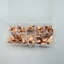 跨境盒装 40pcs铜鼻子紫铜OT开口鼻 冷压端子接线耳线鼻子