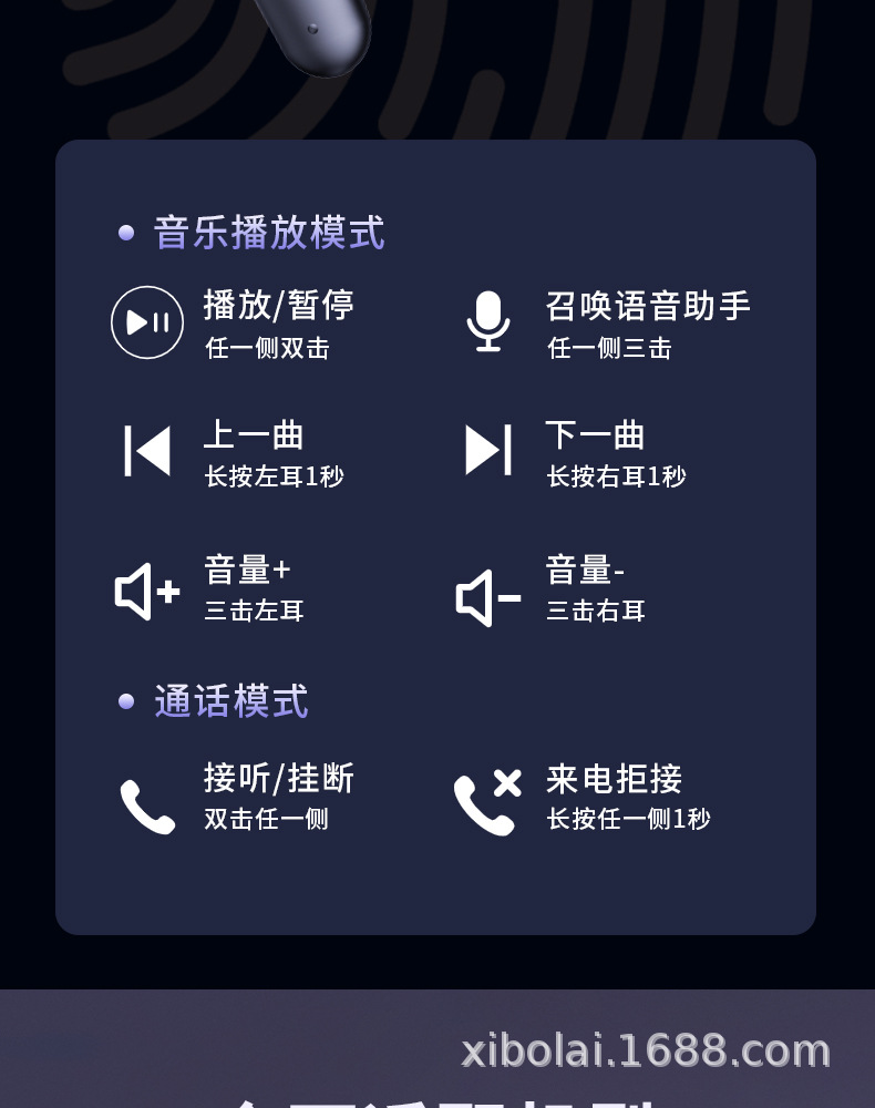 蓝牙耳机6.1入耳TWS蓝牙耳机数显降噪立体音电影翻译跨境货源批发