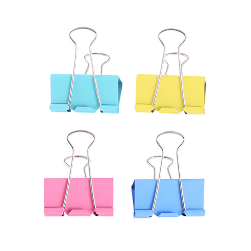 Office color long tail clip, stationery wholesale small clip, bill folder, black metal dovetail clip