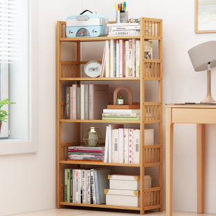 Simple Bookshelf Floor-Standing Storage Rack Study Office Home Storage Rack Children's Student Bookcase Living Room Assembly
