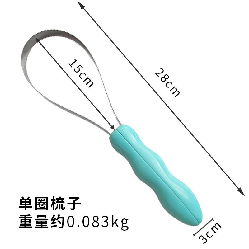 Peine de ganado vacuno, ovino y caballo de acero inoxidable, cuatro o cinco vueltas transfronterizas, dientes de sierra, sudor, raspador de picazón, peine de ganado vacuno y ovino, cepillo de cosquillas image 11