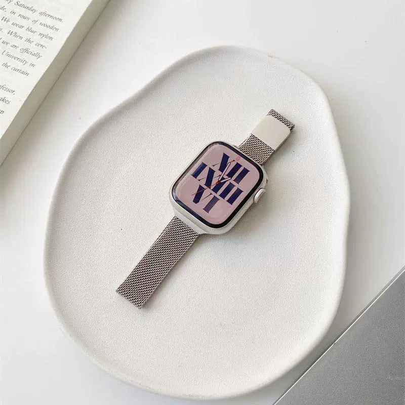 Светло-стальной цвет подходит для Apple Apple SE лента iwatch8 поколения 764321 металл нержавеющая сталь ремешок 45 мм