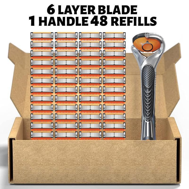독일산 5중날 수동 면도기, 구식 면도기, 수동 남성용 면도날, 5중날 회전식 면도기