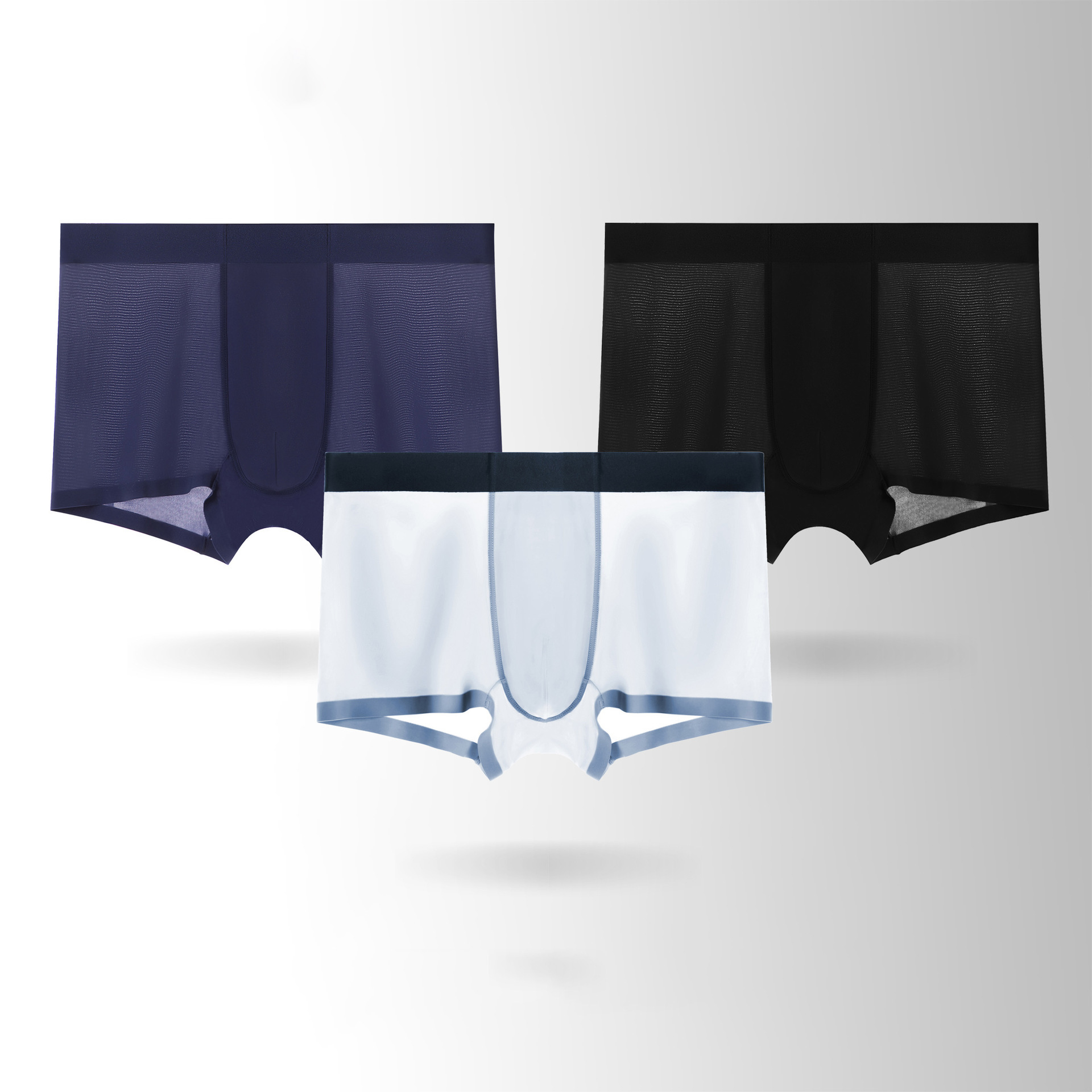 2026 verano 120 calzoncillos de seda de hielo para hombres absorben el sudor y inhiben las bacterias, calzoncillos de ángulo plano sin marca de verano secado rápido y frío. image 12