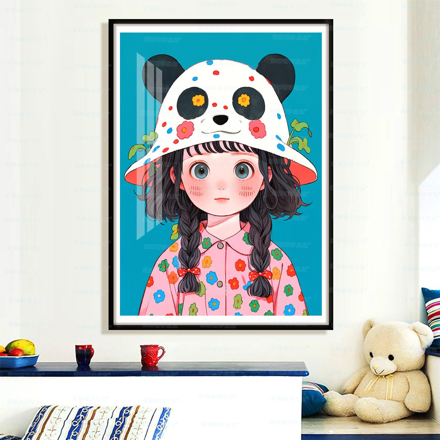 Mona Lisa serie de chicas cruzadas reales minimalistas niños cruzadas simples decoración de la sala de estar dormitorio image 9