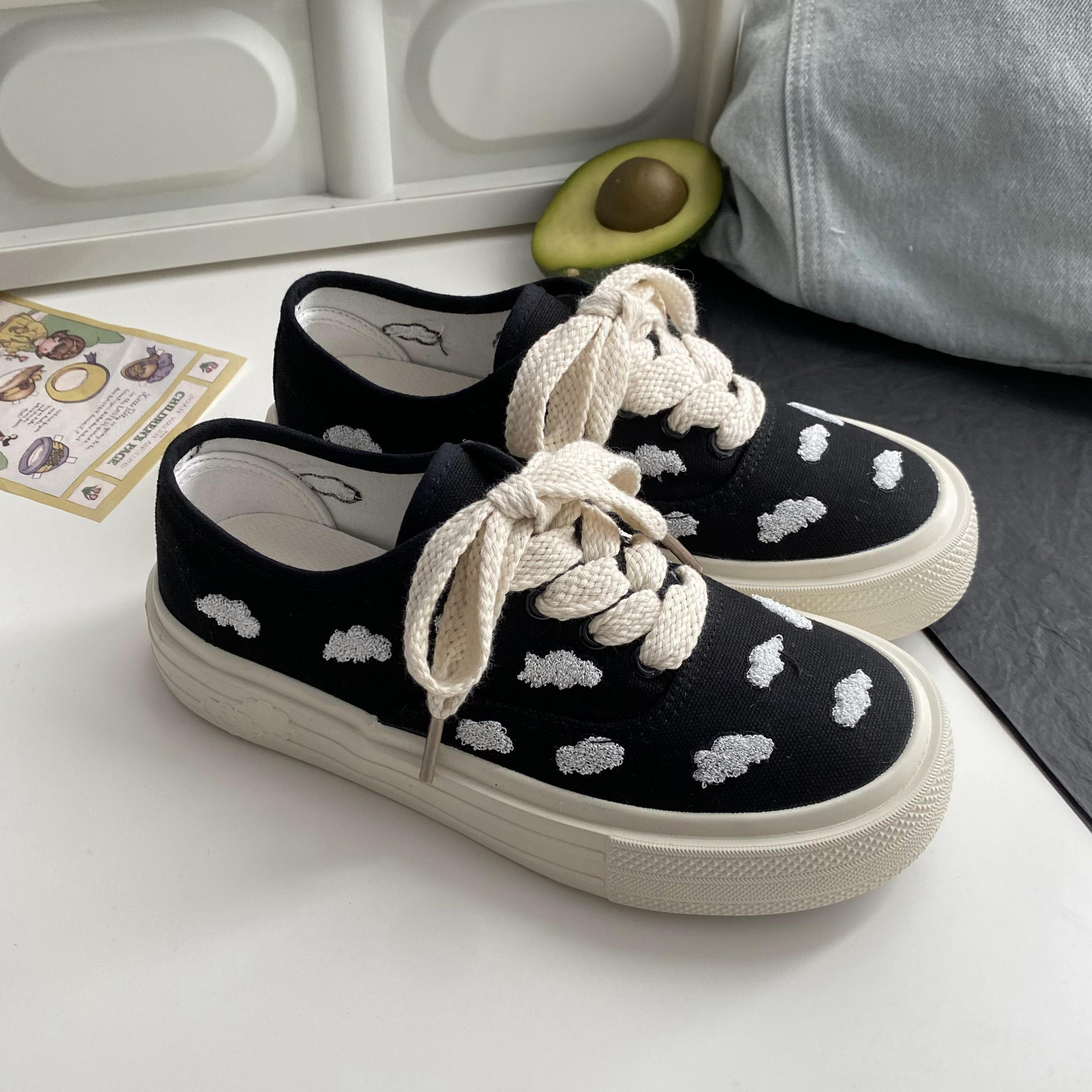 Zapatos de baloncesto para mujer Zapatos para caminar Zapatillas de deporte Lona de malla Calzado antideslizante fácil de limpiar_voghion.com