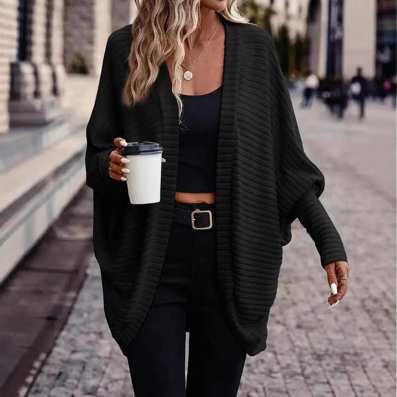 Cross-Border Popular European and American Clothing Amazon Loose Slimming Fashionable Versatile Long Women's Cardigan Independent Site Cross-Border Popular European and American Clothing Amazon Loose Slimming Fashionable Versatile Long Women's Cardigan Independent Site