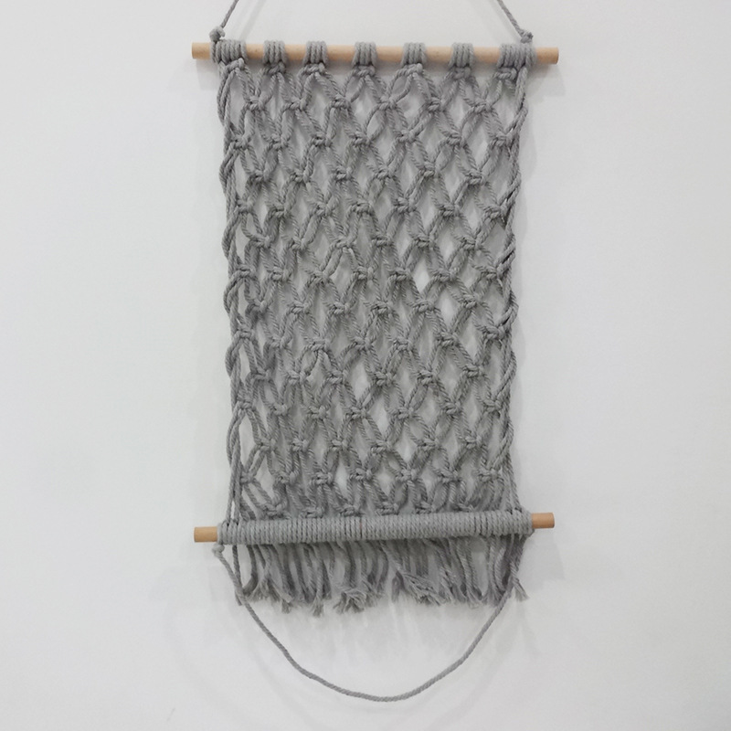 厨房悬挂水果兜吊篮网兜杂物装饰旅行携带编织棉绳挂兜挂壁式储物