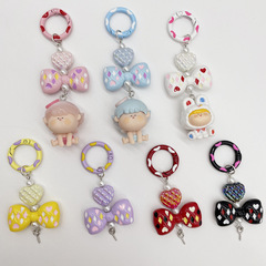 ブラインドボックス携帯電話チェーンかわいいペンダントバッグキーホルダーアクセサリーペンダント UV ラブリボン diy ジュエリーアクセサリー