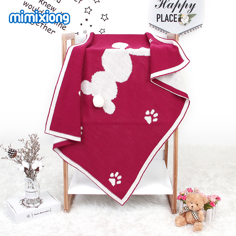 Ins venta caliente otoño e invierno dibujos animados bebé tridimensional conejo manta manta manta bebé manta