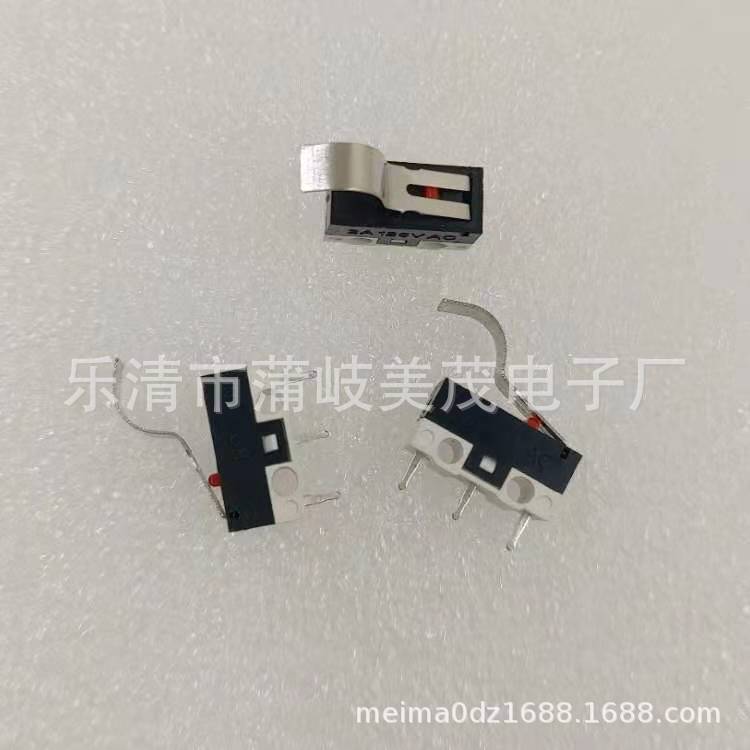 厂家现货微动开关 小型三直长脚微动开关 鼠标电源检测开关