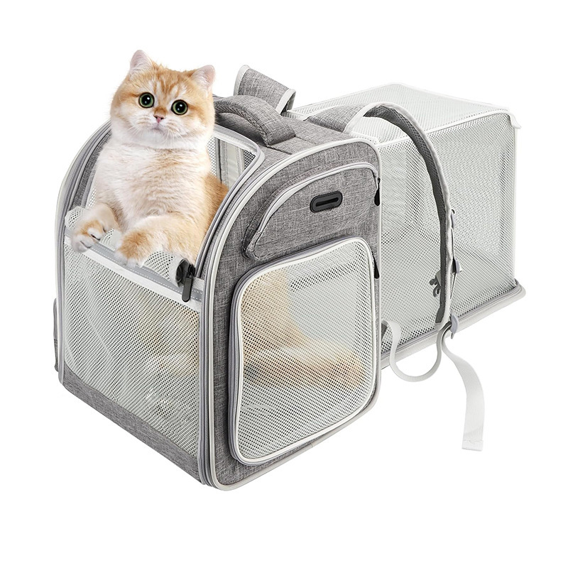 Amazon nueva mochila para mascotas mochila para gatos expandible pet strap portátil pequeño viaje gato mochila para mascotas