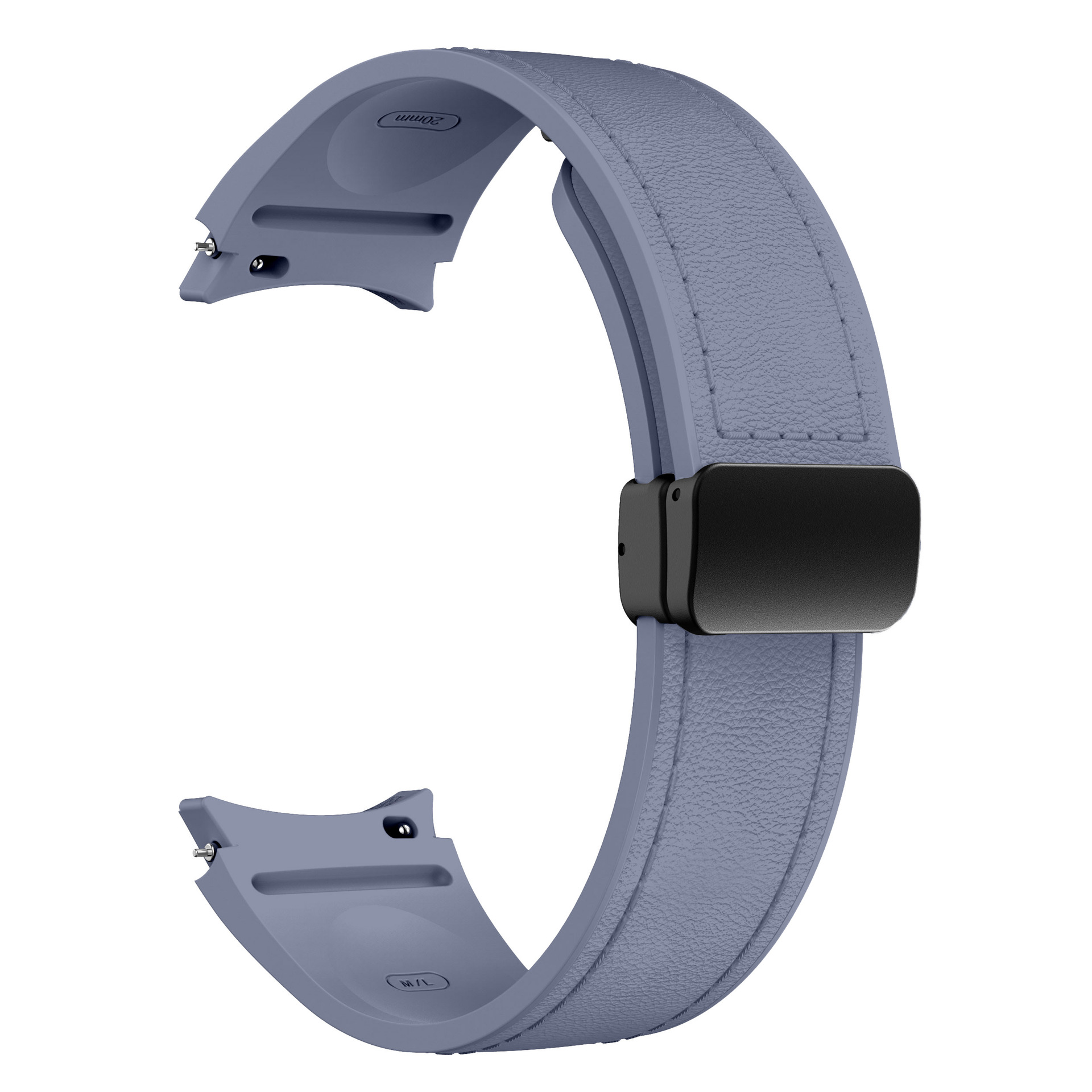 Aplicable a Samsung Galaxy Watch watch6/5/4 cuero de silicona hebilla magnética 20mm Correa inteligente