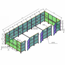 专业机器人工作站焊接围栏弧光屏防护罩免费上面图纸设计安装服务
