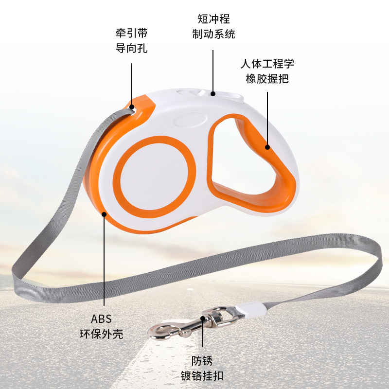 Nuevo producto Cuerda de tracción para perros 3 metros de cuerda de tracción retráctil libre Cuerda de 180 grados sin atascar Cuerda de tracción para perros