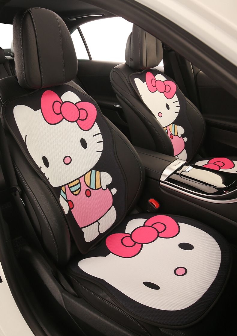 Love Kt Car Seat Cushion for All Seasons, Goddess Popular, High-End Seat Cover, Summer Cooling Pad, Ice Silk