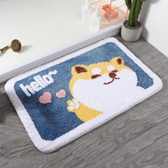 植絨地墊家用腳墊門墊進門衛生間防滑墊廁所門口地毯浴室吸水地墊