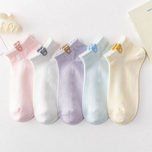 Socks women's short spring summer autumn ins wind cute Joker Korean version of the new socks women's socks short boat socks wholesale