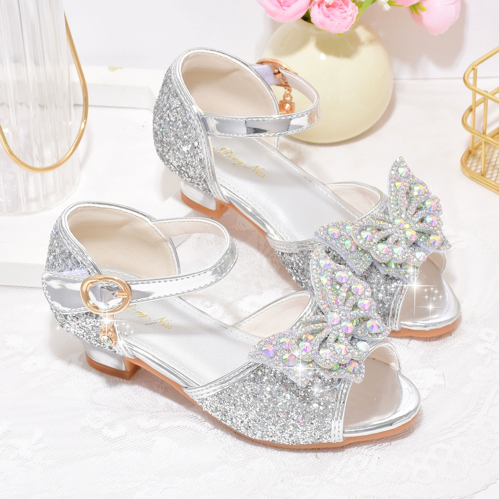 Детская обувь производитель оптовой девушки сандалии модные туфли на высоком каблуке